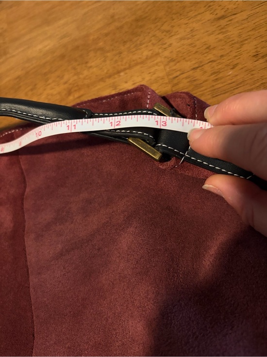 Mundi Suede & Leather Burgundy Hobo Bag